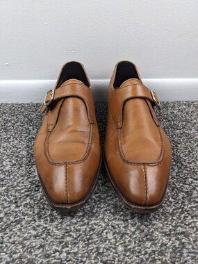 Carmina Cordovan Monk Strap Loafers Simpson Tanned Calf Goodyear Mens 11.5 80180